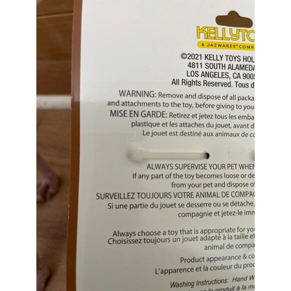 NWT Ice Cream Plush Squeaky Dog Toy Set By Kellypet - Chocolate & Strawberry - Picture 4 of 4